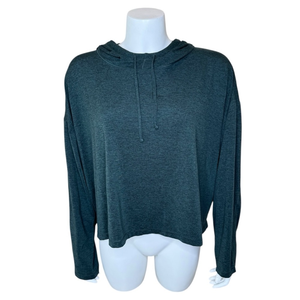Girlfriend Collective Cropped ReSet Hoodie 3XL Pullover Green